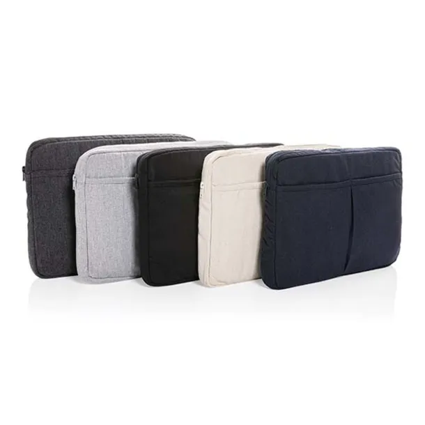  Laluka AWARE™ recycled cotton 15.6 inch laptop sleeve - XD Collection navy