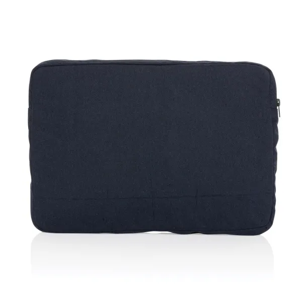  Laluka AWARE™ recycled cotton 15.6 inch laptop sleeve - XD Collection navy, white