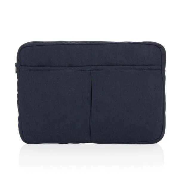  Laluka AWARE™ recycled cotton 15.6 inch laptop sleeve - XD Collection navy, white