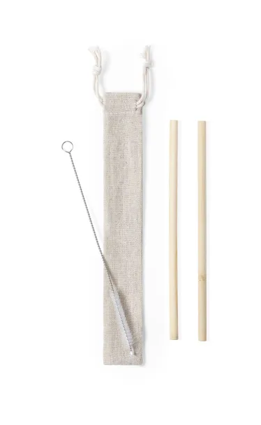 Piltu bamboo straw set Natural