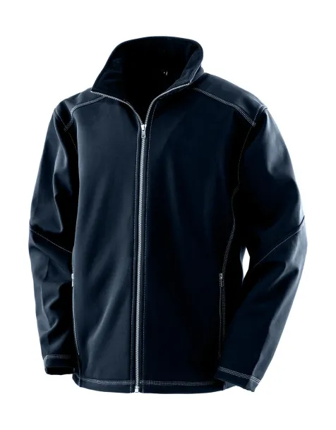  Men's Treble Stitch Softshell - Result Work-Guard Navy