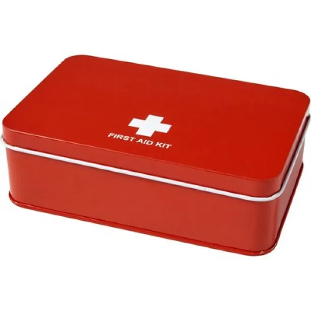  First aid kit in tin red