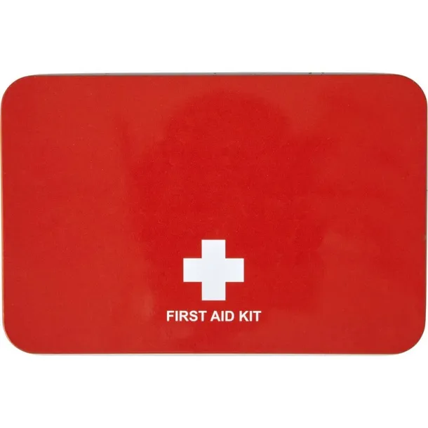  First aid kit in tin red