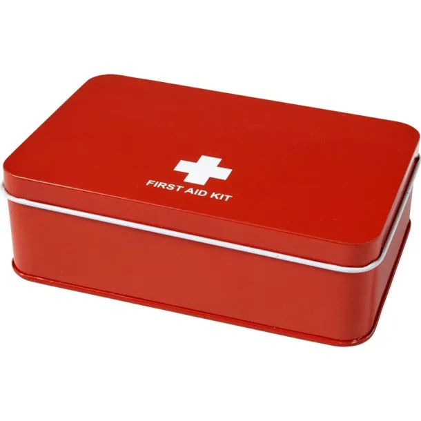  First aid kit in tin Crvena