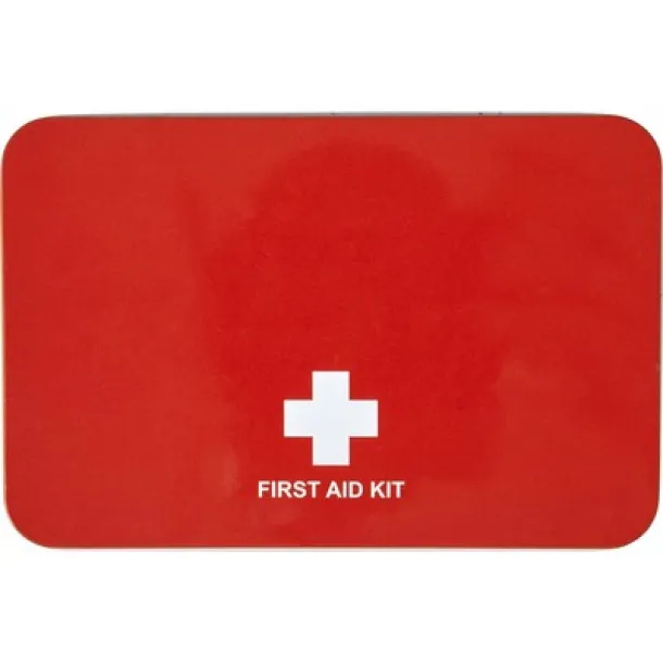  First aid kit in tin Crvena