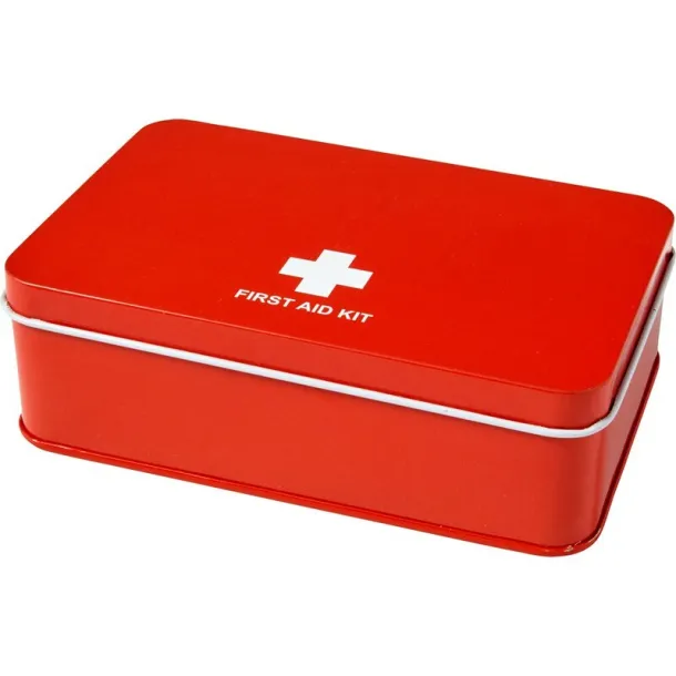  First aid kit in tin Crvena