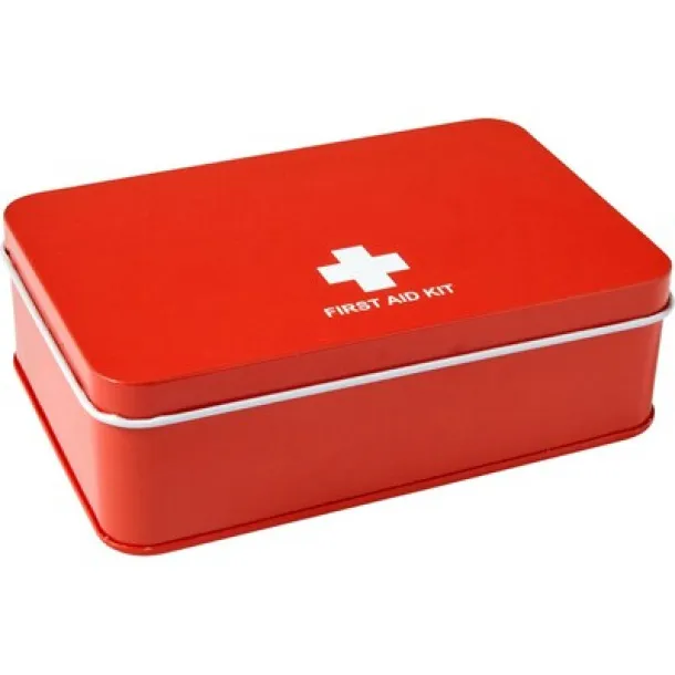  First aid kit in tin red