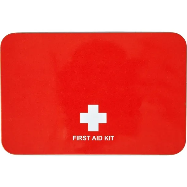  First aid kit in tin Crvena
