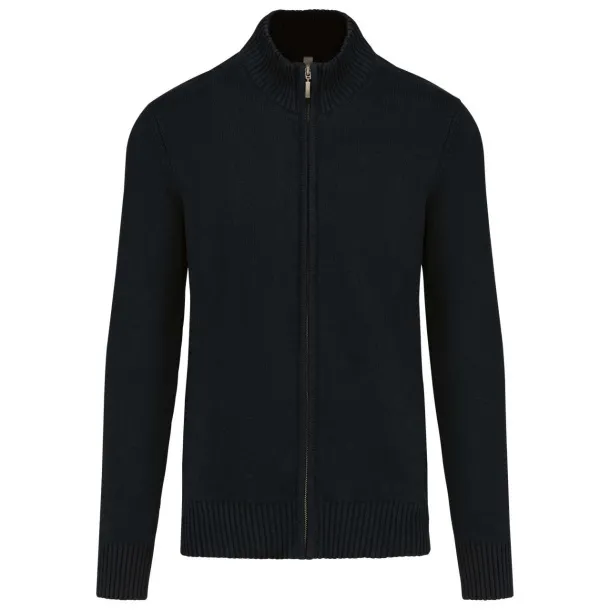  Kardigan s punim patentom, 425 g/m2 - Kariban Crna
