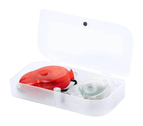 Bowel bicycle security light set White Red