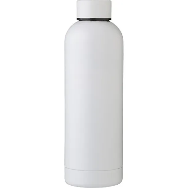  Thermo bottle 500 ml made from recycled stainless steel white