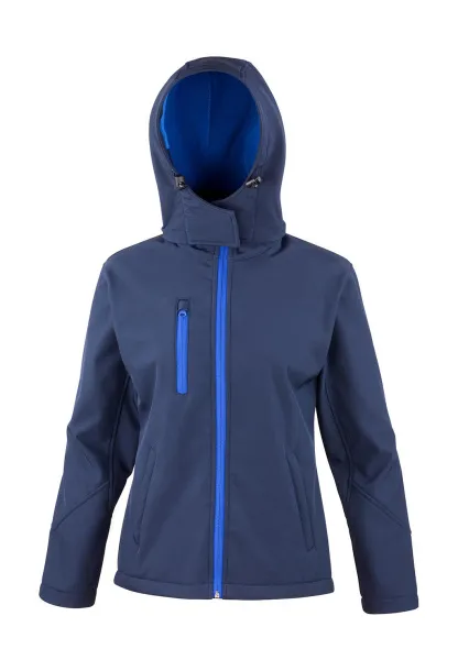  Ladies TX Performance Hooded Softshell Jacket - Result Core Navy Royal