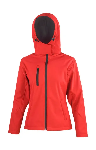  Ladies TX Performance Hooded Softshell Jacket - Result Core Crvena Black