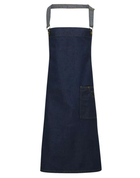  'DISTRICT' WAXED LOOK DENIM BIB APRON - Premier Indigo Denim