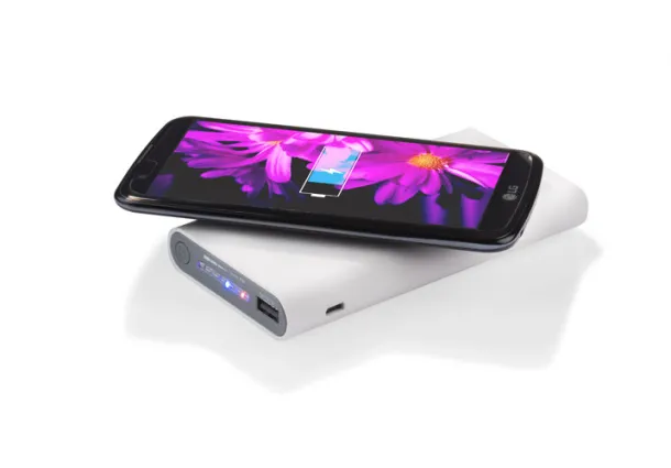 DOUBLE prijenosna baterija, 8 000 mAh Bijela