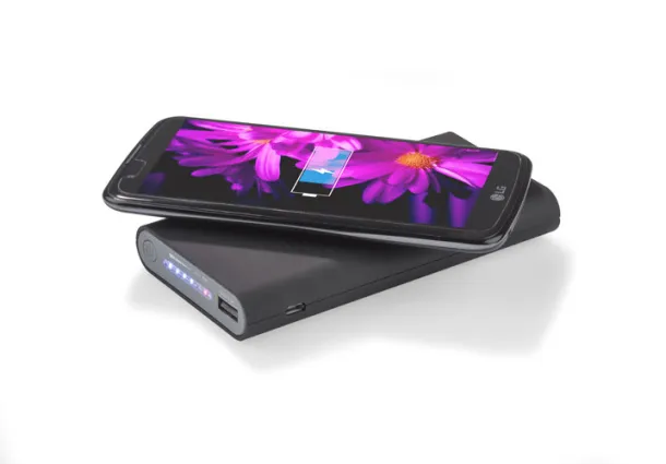 DOUBLE prijenosna baterija, 8 000 mAh Crna