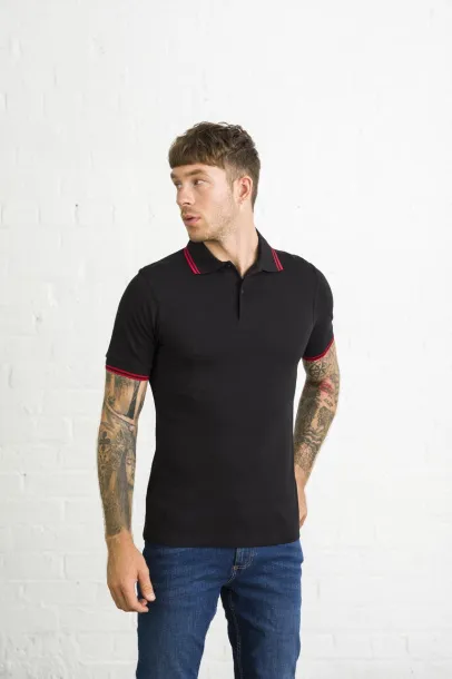  STRETCH TIPPED POLO - Just Polos White Navy