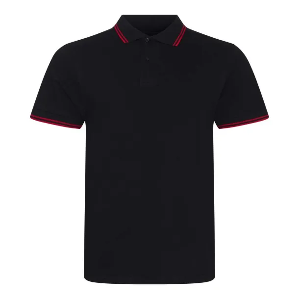  STRETCH TIPPED POLO - Just Polos Black Yellow