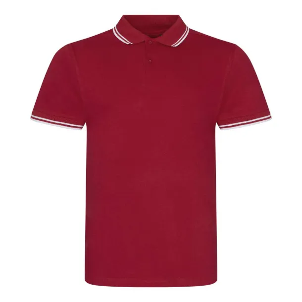  STRETCH TIPPED POLO - Just Polos Red White