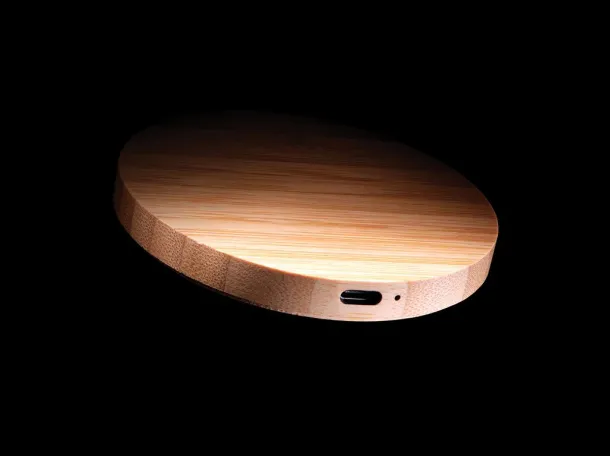  FSC® bamboo 15W wireless charger - XD Collection Brown 