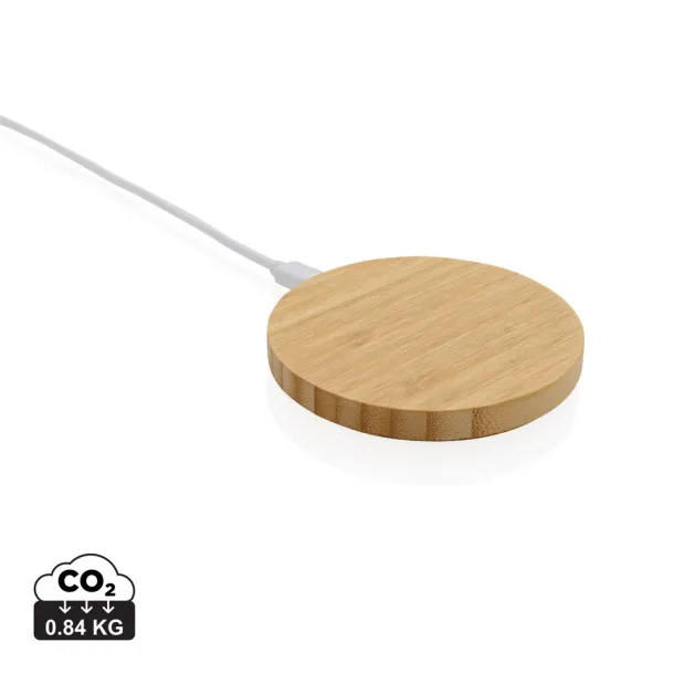  FSC® bamboo 15W wireless charger - XD Collection Brown 