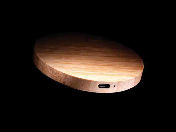  FSC® bamboo 15W wireless charger - XD Collection Brown 