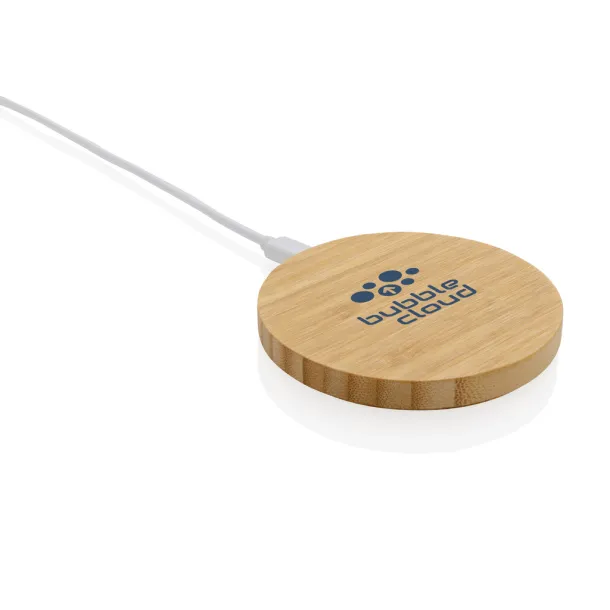  FSC® bamboo 15W wireless charger - XD Collection Brown 