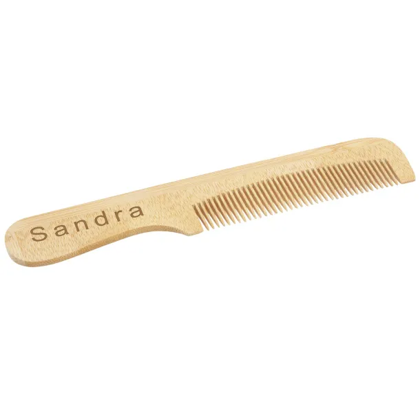 Heby bamboo comb with handle Natural