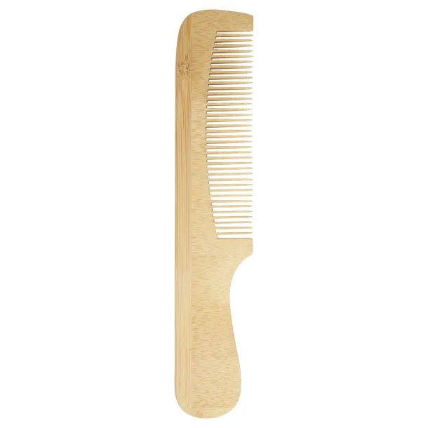 Heby bamboo comb with handle Natural