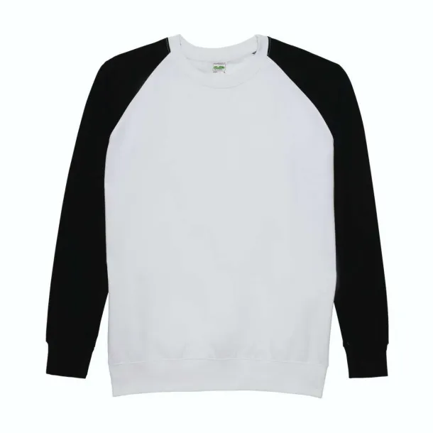  BASEBALL SWEAT - Just Hoods White Jet Black