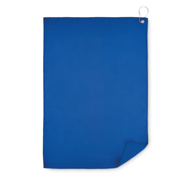 TOWGO RPET golf towel with hook clip Blue