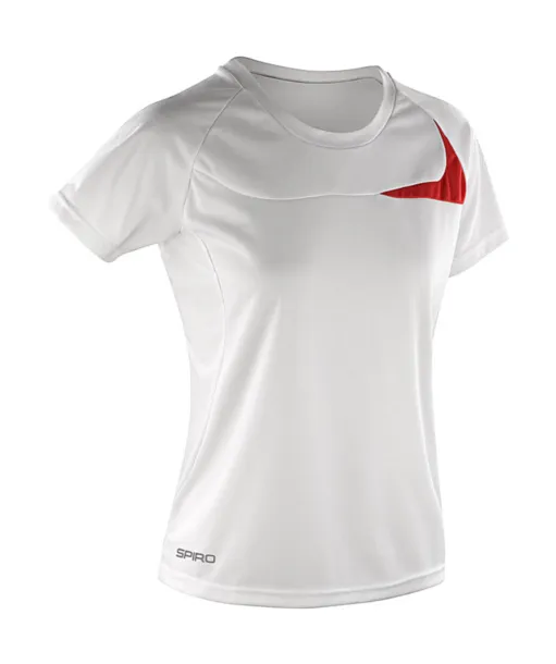  Spiro Ladies' Dash Training Shirt - Spiro Bijela Crvena