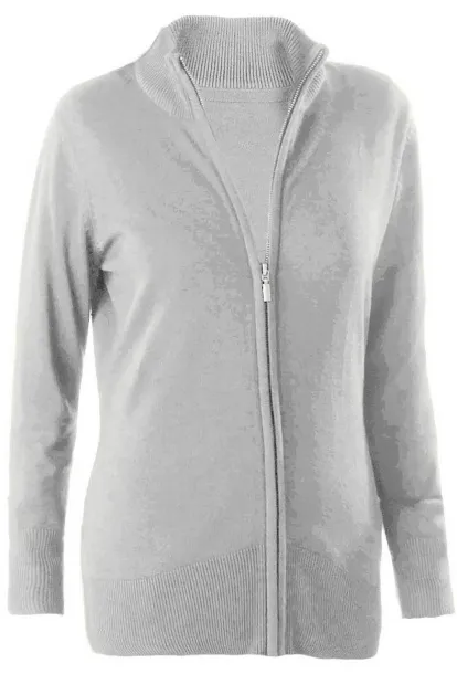  Ženski kardigan s patentom, 290 g/m2 - Kariban Grey Melange