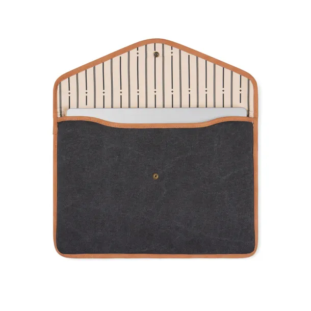 VINGA Bosler GRS recycled canvas 16" laptop sleeve - Vinga Crna