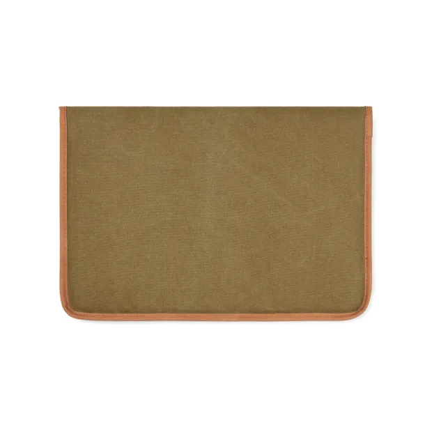 VINGA Bosler GRS recycled canvas 16" laptop sleeve - Vinga Green 
