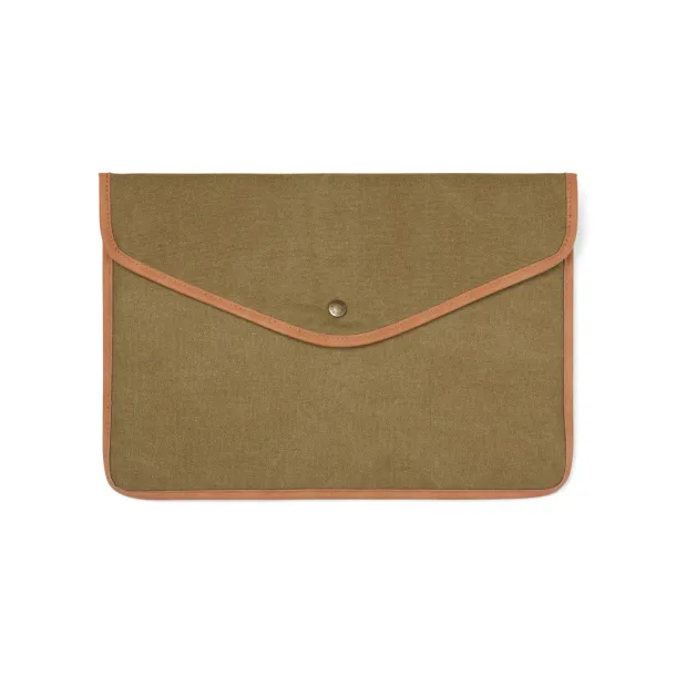 VINGA Bosler GRS recycled canvas 16" laptop sleeve - Vinga Green 