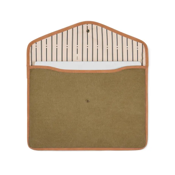 VINGA Bosler GRS recycled canvas 16" laptop sleeve - Vinga Green 
