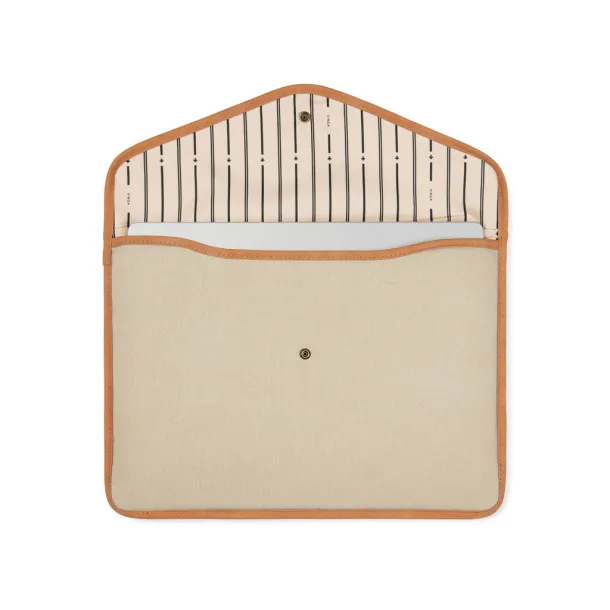 VINGA Bosler GRS recycled canvas 16" laptop sleeve - Vinga beige