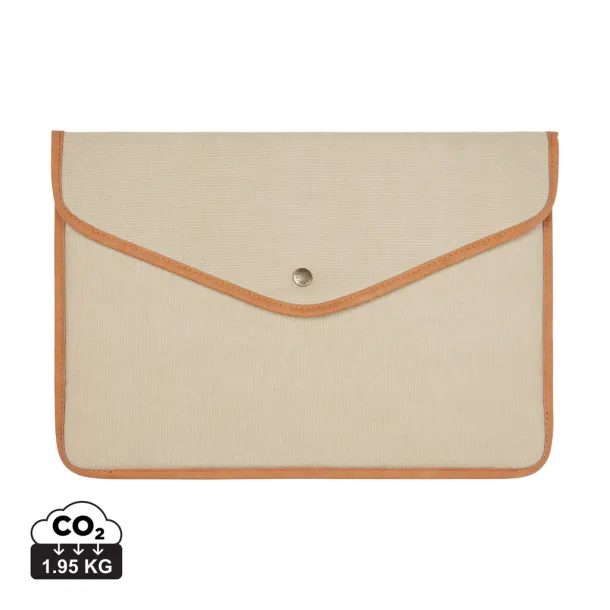 VINGA Bosler GRS recycled canvas 16" laptop sleeve - Vinga brown 