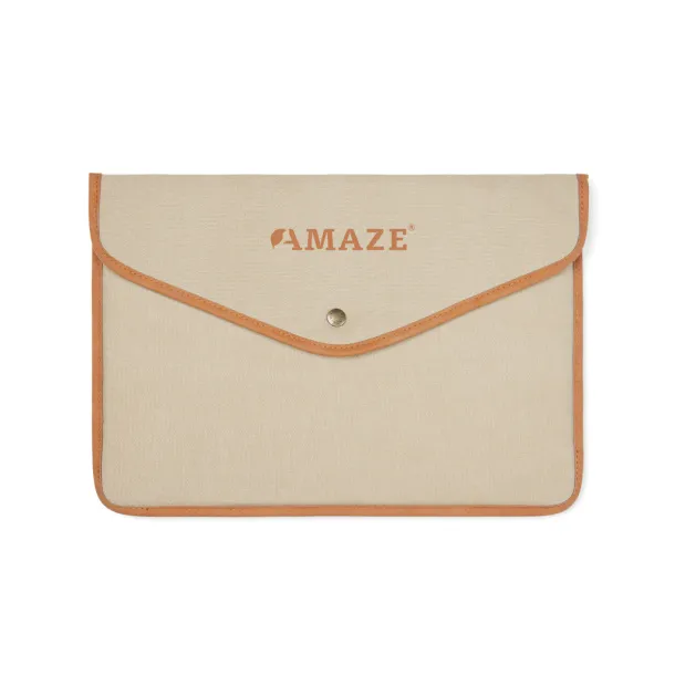 VINGA Bosler GRS recycled canvas 16" laptop sleeve - Vinga brown 