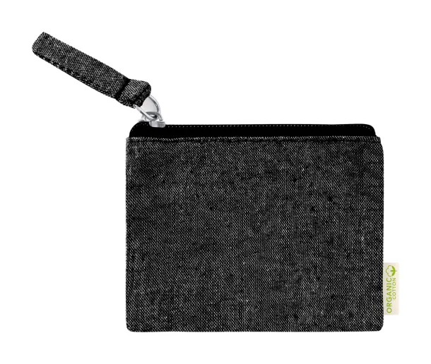 Florin cotton purse Black