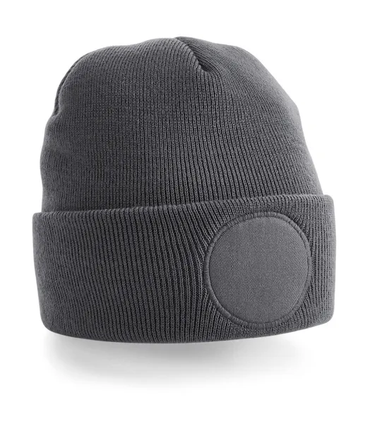  Circular Patch Beanie - Beechfield Graphite Grey