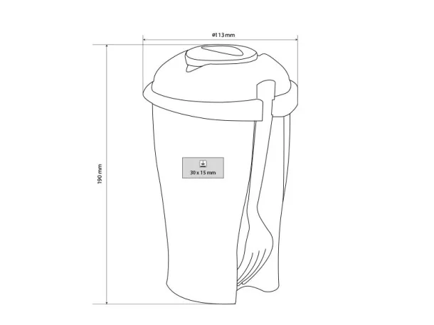 SMOOTHIE Salad cup to go - CASTELLI Red