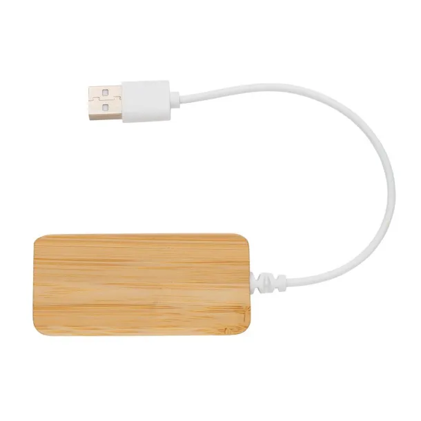  USB hub od bambusa - C - XD Collection Smeđa 