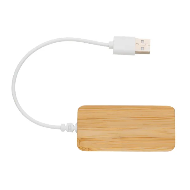  USB hub od bambusa - C - XD Collection Smeđa 