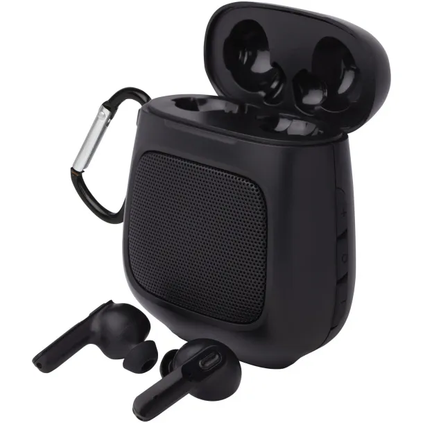 Remix auto pair True Wireless earbuds and speaker Solid black