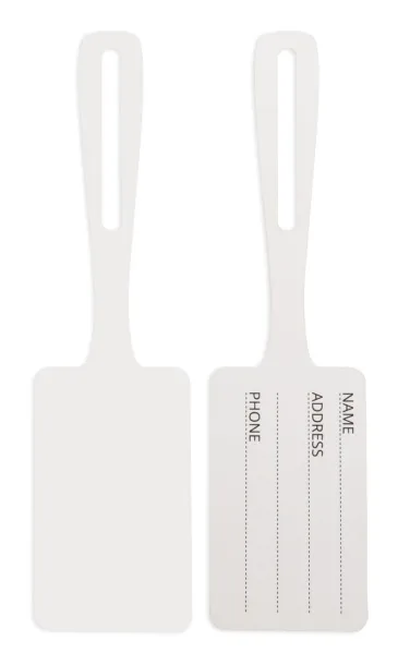 London luggage tag White