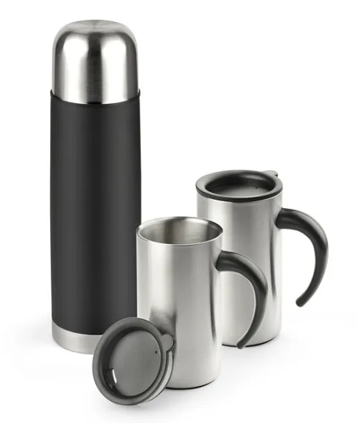ACON Gift Set  (Vacuum flask 500 ml and 2 travel mugs 260 ml) Srebrna