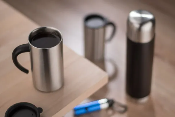 ACON Gift Set  (Vacuum flask 500 ml and 2 travel mugs 260 ml) Srebrna