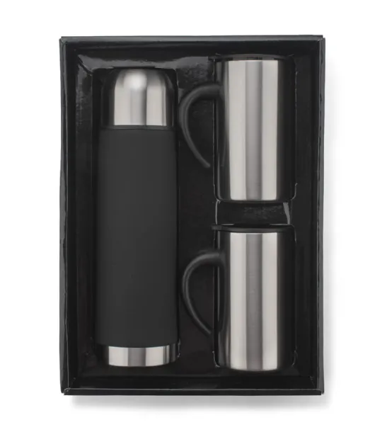 ACON Gift Set  (Vacuum flask 500 ml and 2 travel mugs 260 ml) Silver